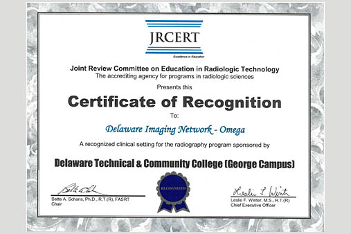 Certificate of Recognition