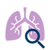 Informational text about low-dose CT lung screening with a maroon call-to-action button at the bottom.