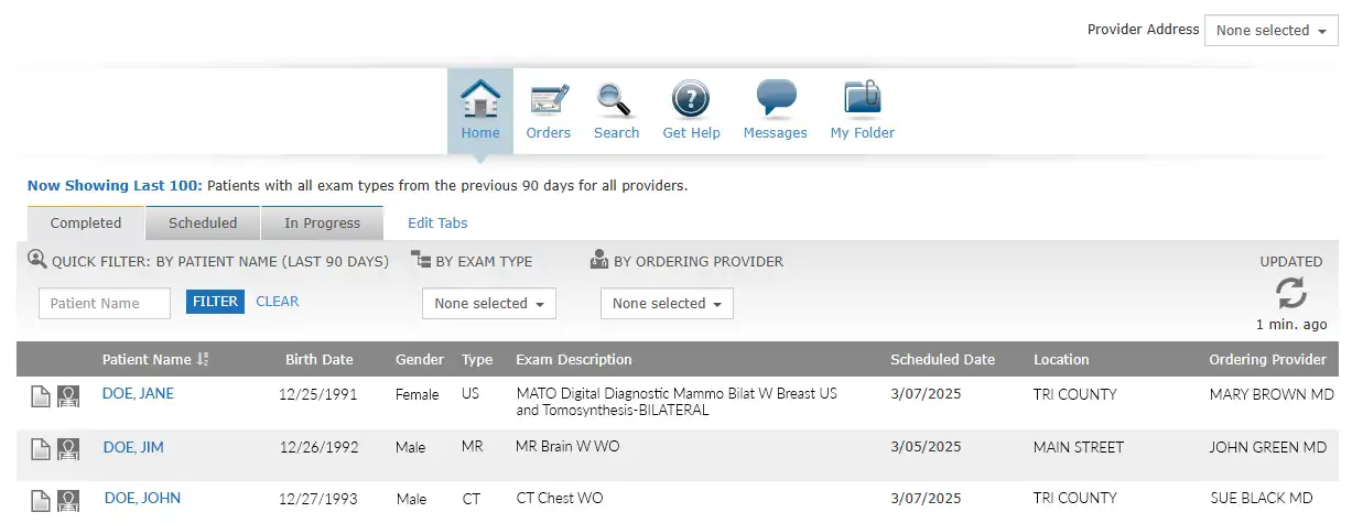 Connect Provider Portal Interface