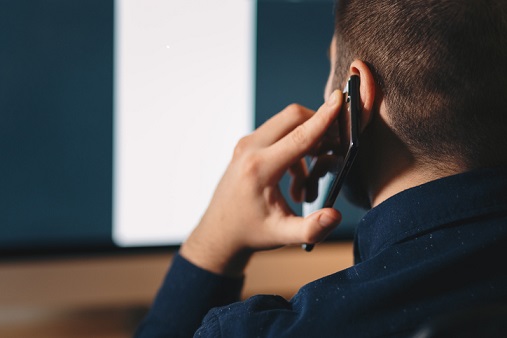 Person holding phone