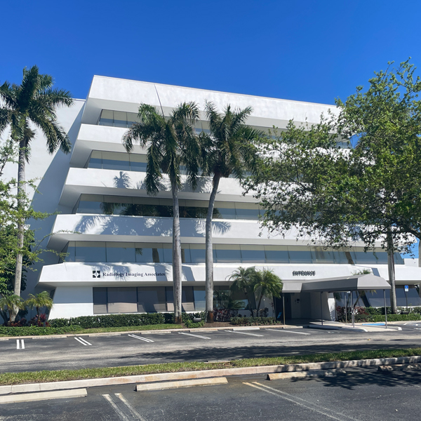 Exterior of the Radiology Imaging Associates Jupiter Medical Imaging building in Palm Beach County, FL
